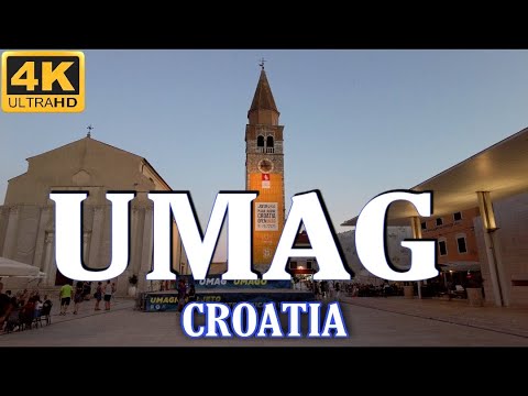 Umag Croatia , in The Night  ( 4K Ultra HD 60fps )