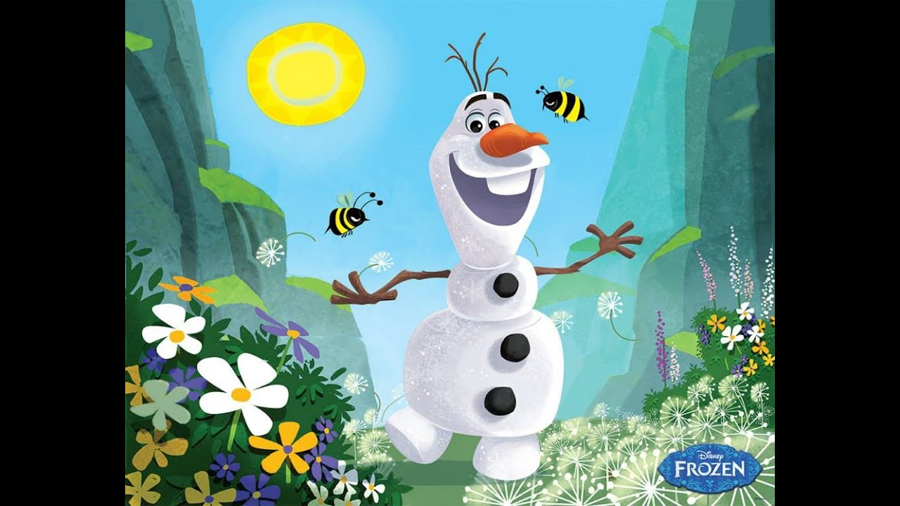 Olaf In Spring Disney Frozen Olaf And Flower