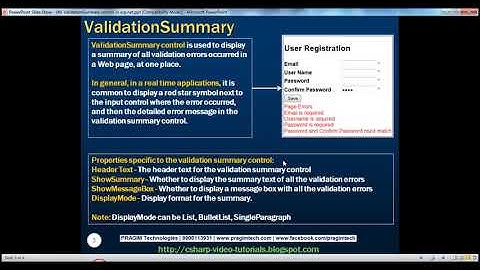 49 ValidationSummary control in asp net Part 49