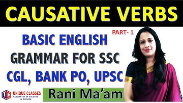 Concept of CAUSATIVE VERBS in English Grammar in Hindi | For SSC CGL/BANK PO/UPSC/CDS/NDA | Part-1
