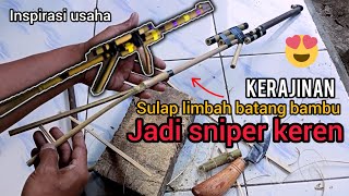 Anak 90-an Pasti Pernah Buat,,,! Cara Membuat Mainan Peletokan Senapan Sniper Dari Batang Bambu