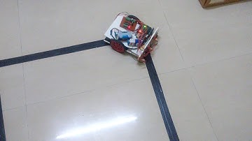 Basic line follower test using 3 IR sensors and L293D