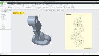 Modeling of Bearing Block using creo