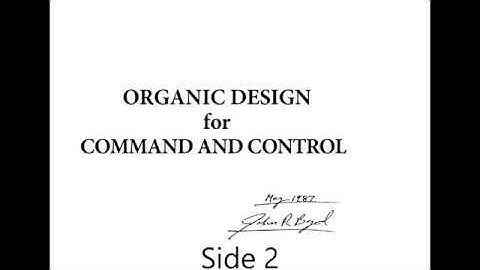 Organic Design for Command and Control Side 2 | "A Discourse on Winning and Losing" Lecture