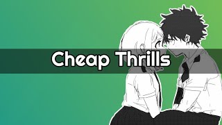 Nightcore || Cheap Thrills - French Version Sara'h Cover ~ Lyrics ~