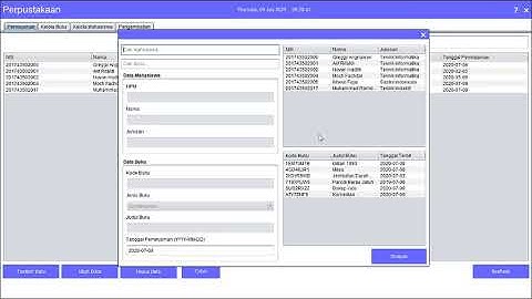 Demo Aplikasi Perpustakaan menggunakan Netbeans ( Pemrograman Visual )