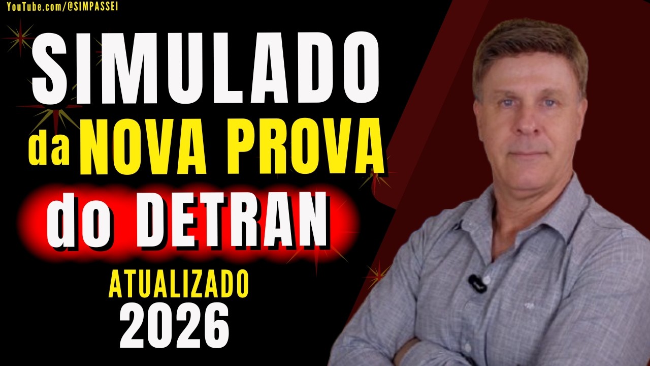 Exame do DETRAN 2026. Prova Teórica de Legislação. Simulado da prova do DETRAN.