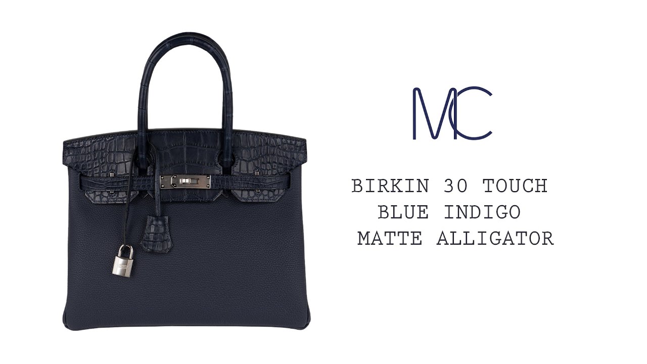 Unboxing Hermès Birkin 30 Touch in Blue Nuit Togo & Blue Indigo Matte  Alligator 