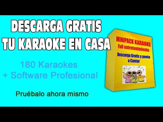 Karaoke Gratis Descargar 200 pistas Profesionales y Programa - YouTube