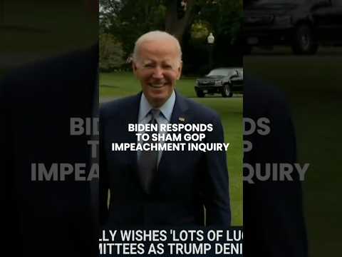 Biden CLAPS BACK at GOP’s sham impeachment inquiry with just 3 words and a smile