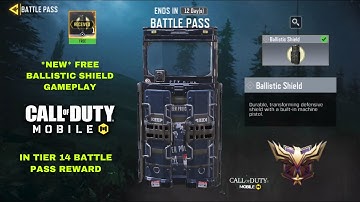 *NEW* FREE BALLISTIC SHIELD GAMEPLAY OF COD MOBILE IN TIER 14 BATTLE PASS REWARD