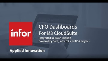 Infor Birst  CFO Dashboards for M3 CloudSuite   Feature Overview