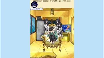 Think Outside Prank Puzzle Level 15 |Help Him Escape From The Poor Ghosts| Walkthrough Solution