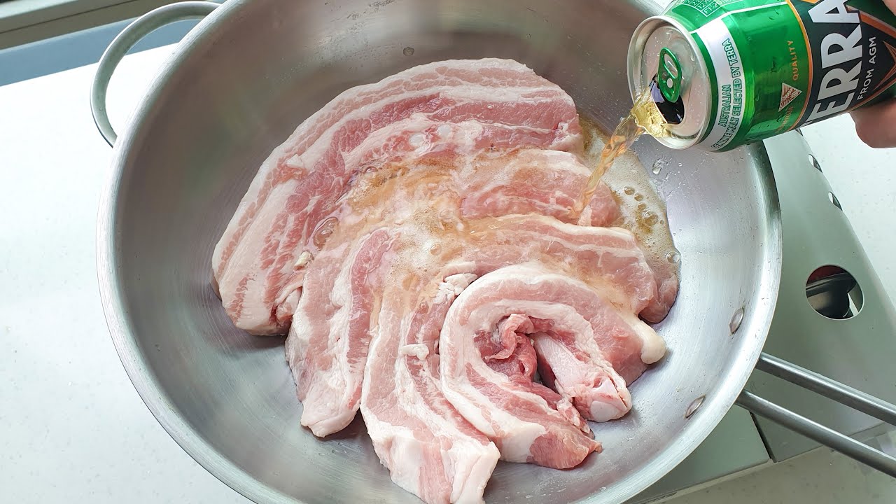 맥주 돼지고기 수육