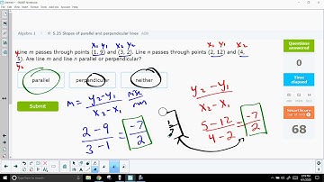 Unit 6 -  S.25 Slopes of parallel and perpendicular lines iXL