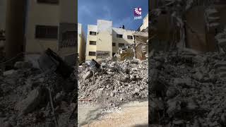 منزل الشهيد أحمد بركات في مخيم جنين بعد تدميره من قبل الاحتلال اليوم