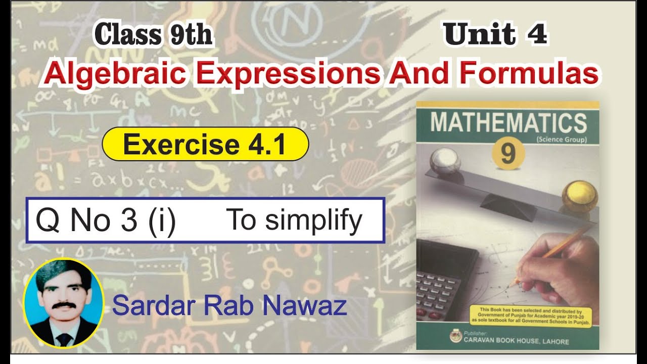 Class 9th Math unit 4 Exercise 4.1 Question no 3(i) - YouTube
