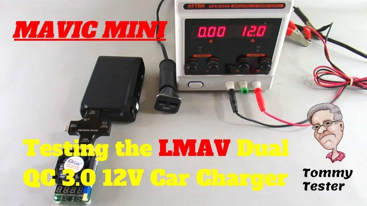 Mavic Mini | LMAV QC 3.0 12V Car Adapter | Measuring energy added (Wh)