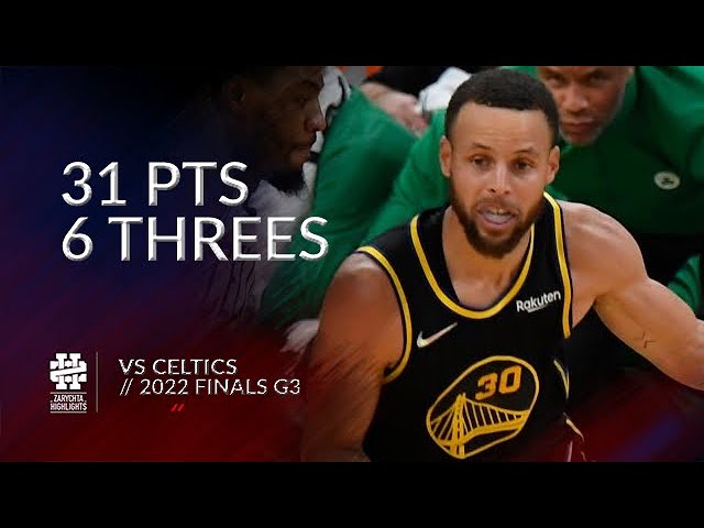 Stephen Curry 31 pts 6 threes vs Celtics 2022 Finals Game 3
