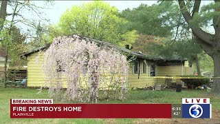 VIDEO: 5 escape fire in Plainville