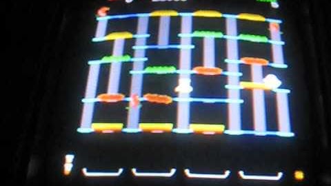 BurgerTime Arcade Cabinet Gameplay video. Data East Bally Midway