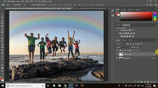 Create fake rainbow using wrap tool in Photoshop - Photoshop beginner tutorial - Graphic design 4u