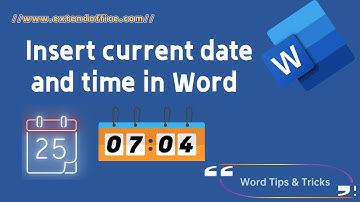 Quickly insert current date and time in Word – (Easy tricks)