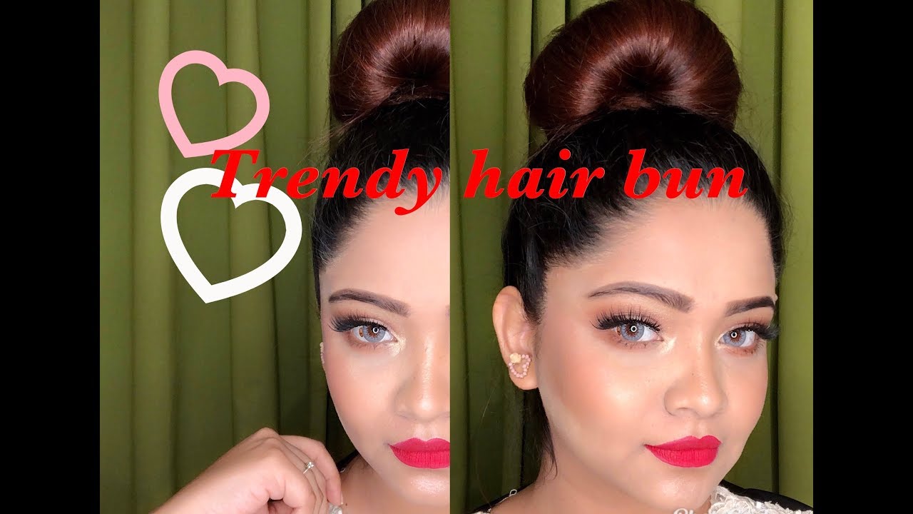 Easy Trendy Hair Bun ;) Easy Hair Bun YouTube