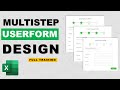 Multistep userform design in excel  advanced excel