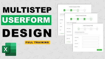 Multistep userform design in excel | Advanced excel