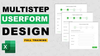 Multistep userform design in excel | Advanced excel