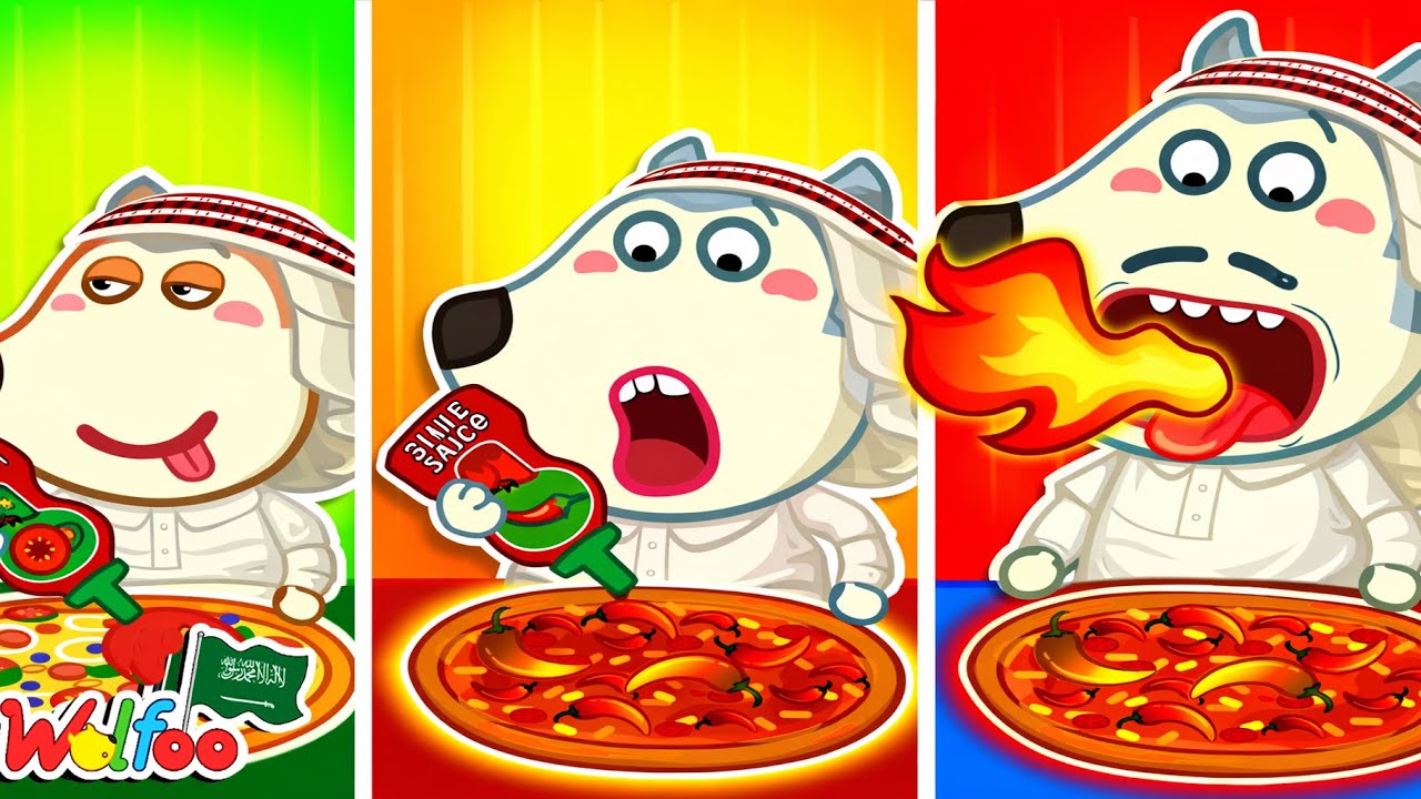 تحدّي بيتزا حامضة 🔥 حارّة 🔥 حارّة جدًا مع وولفو 