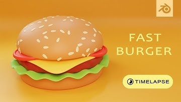 Fast burger in Blender - 3D Modeling for absolute Beginners. Particle system