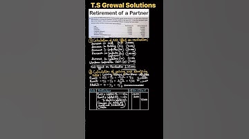 Q24, Retirement of a Partner, Class 12th, Accounts, Ts Grewal Solutions #ytshorts #shortsfeed