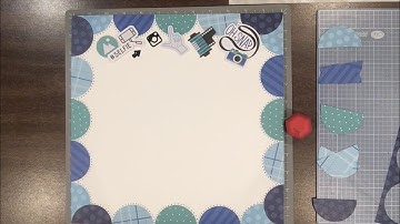Border Edging Technique with Half Circles by Creative Memories