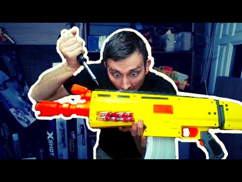 New Nerf Fortnite Rocket Launcher Blaster Six Barrel Nerf Shotgun Mod With Rockets Youtube