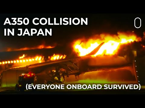 Japan Airlines Airbus A350 Lands Engulfed In Flames In Tokyo