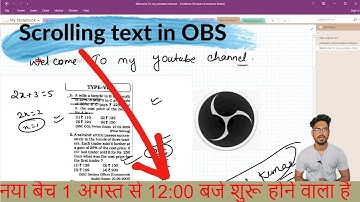 How to scroll text in OBS | Text ko roll kaise kare
