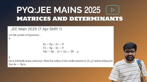 Let the system of equations: 2x+3y+5z=9, 7x+3y-2z=8, 12x+3y-(4+λ)z = 16-μ have infinitely many solut
