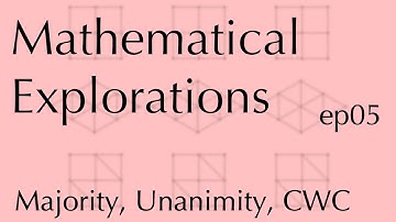 Math Explorations, ep05: Majority, Unanimity, Condorcet Winner criteria (Sep 20, 2022)