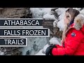 Frozen trails at athabasca falls  jasper national park  alberta