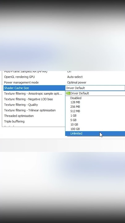 Best Shader Cache Size Nvidia Control Panel Settings | Nvidia Shader ...