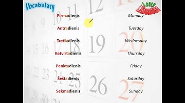 Lithuanian Vocabulary - Days of the week