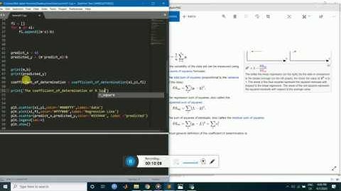 R-Square Value/ Coefficient of Determination theory with Python Programming