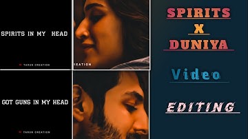 Spirits x Duniya Song Status video Editing ! Trending Efx Video Editing ! Alight motion  Editing