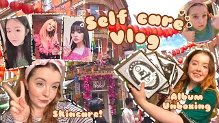 Self-care vlog🪷✨skincare, album unboxing, chinatown bakery, pc sorting