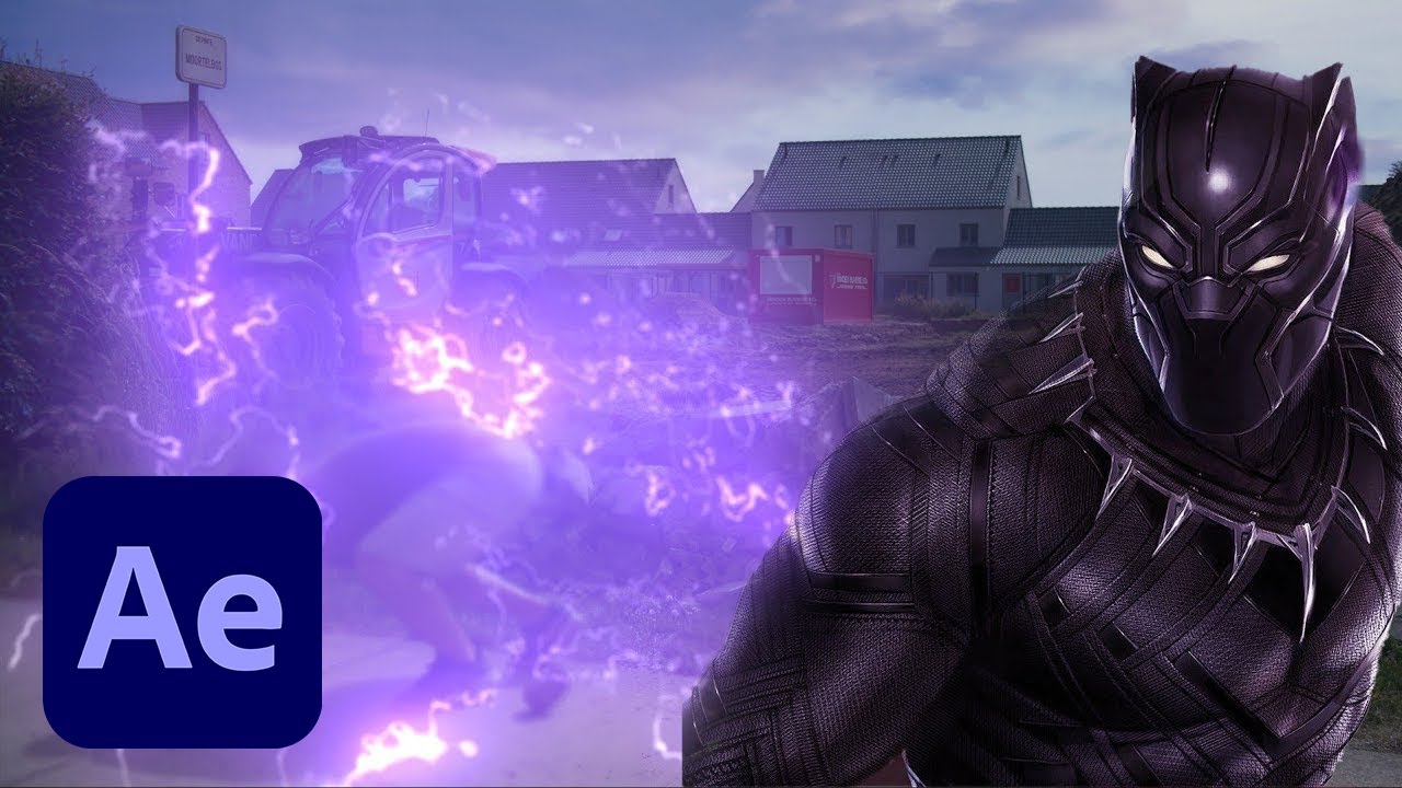 After Effects Tutorial Black Panther Electric Shockwave Visual Effect