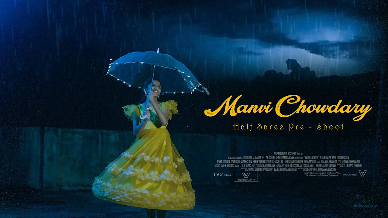 Manvi Chowdary Half Saree Pree Shoot | Chandrullo Vunde Kundelu Song | We Talents | 4K