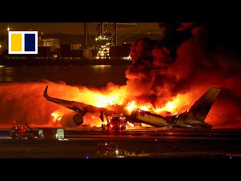 Fiery collision leaves 5 dead at japan's haneda airport