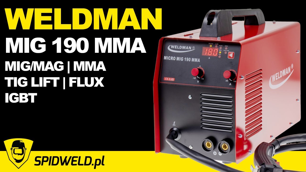 Spawarka Weldman Micro MIG 190 MMA - zestaw